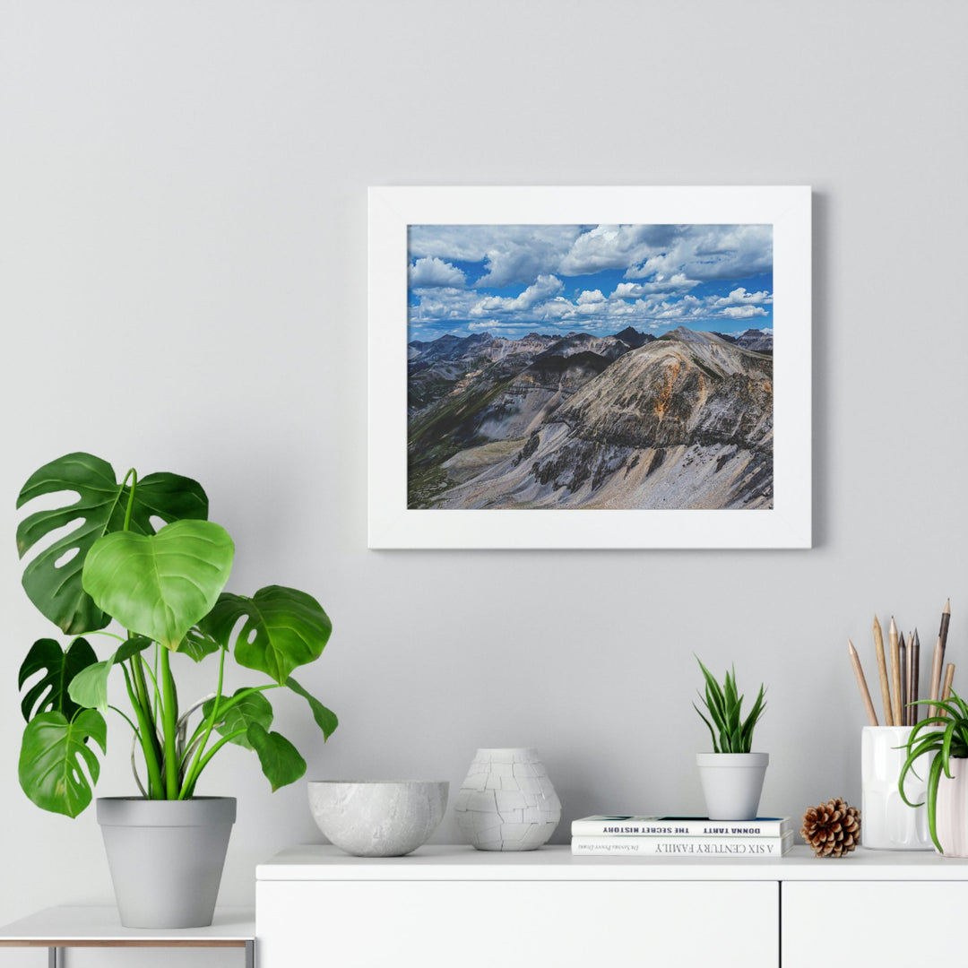 Imogene Pass From the Air - Framed Print - Visiting This World