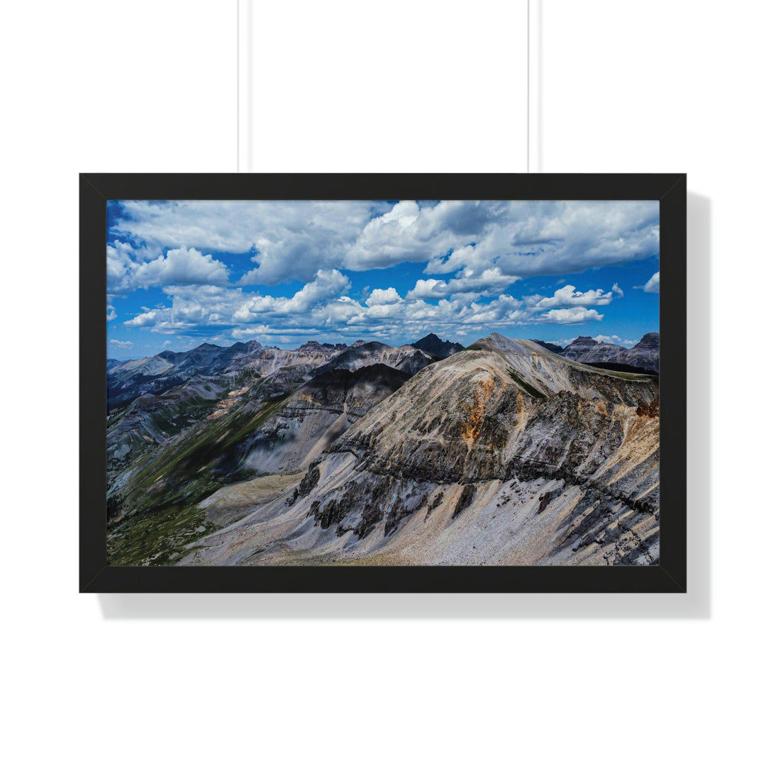 Imogene Pass From the Air - Framed Print - Visiting This World