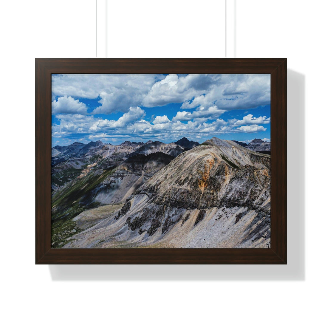 Imogene Pass From the Air - Framed Print - Visiting This World