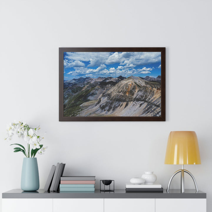 Imogene Pass From the Air - Framed Print - Visiting This World