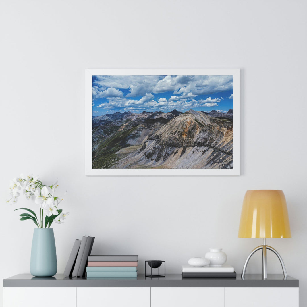 Imogene Pass From the Air - Framed Print - Visiting This World