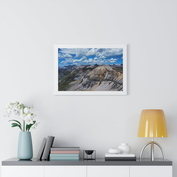 Imogene Pass From the Air - Framed Print - Visiting This World