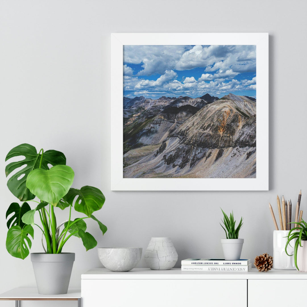 Imogene Pass From the Air - Framed Print - Visiting This World