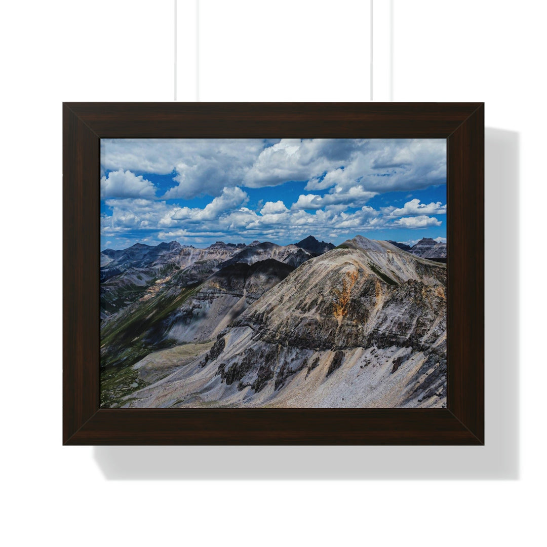 Imogene Pass From the Air - Framed Print - Visiting This World