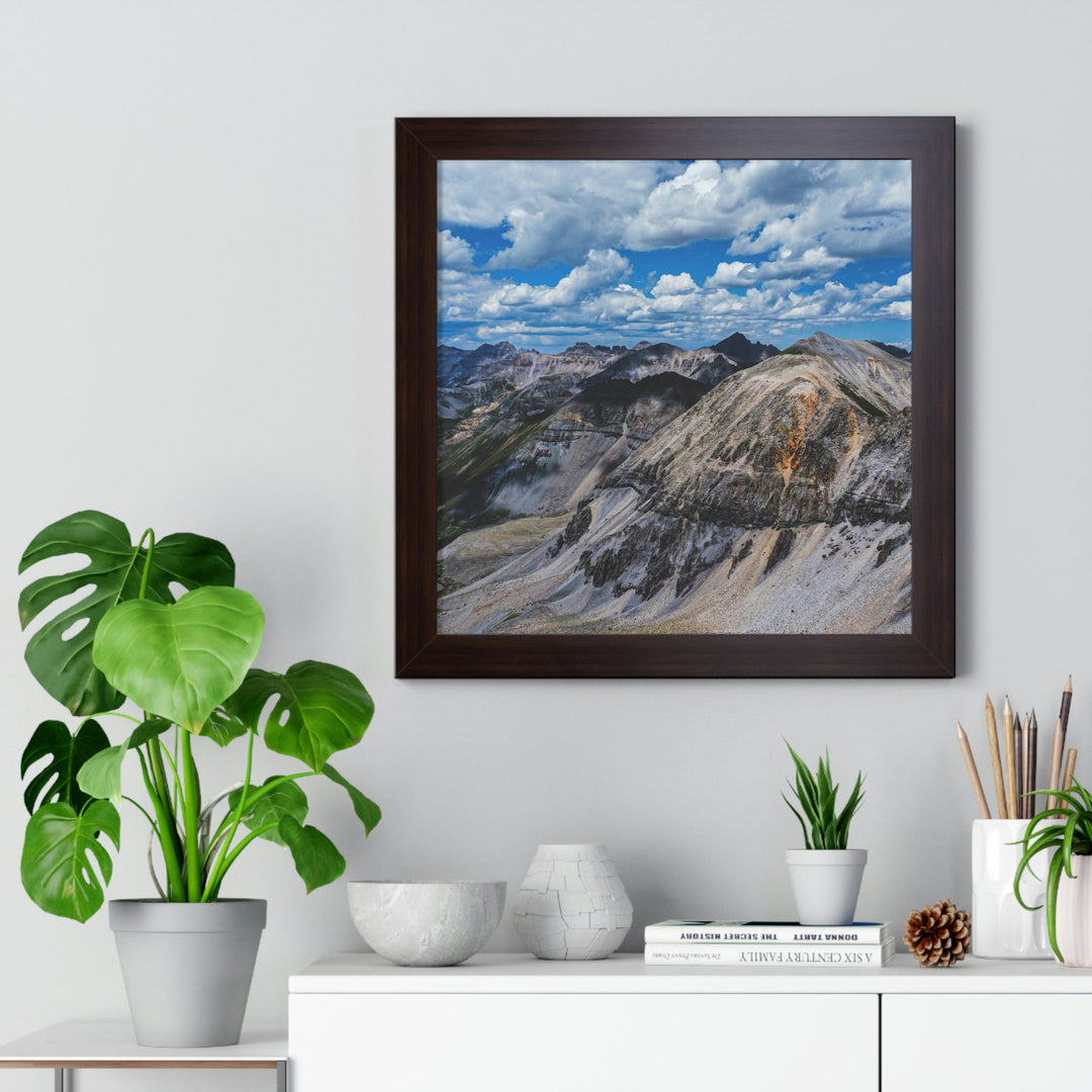 Imogene Pass From the Air - Framed Print - Visiting This World