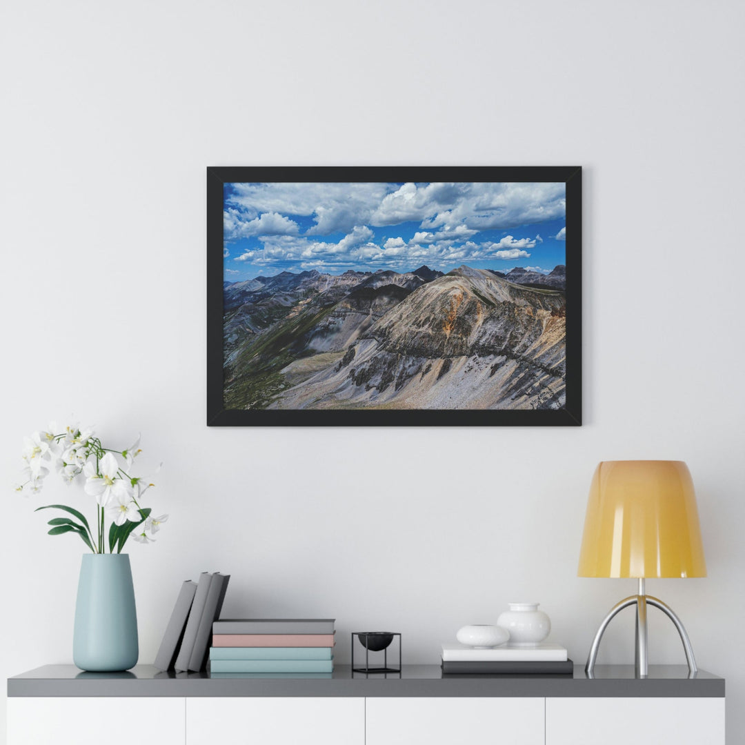 Imogene Pass From the Air - Framed Print - Visiting This World