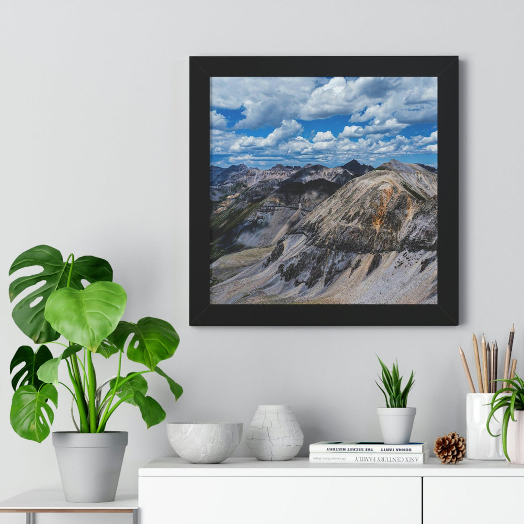 Imogene Pass From the Air - Framed Print - Visiting This World