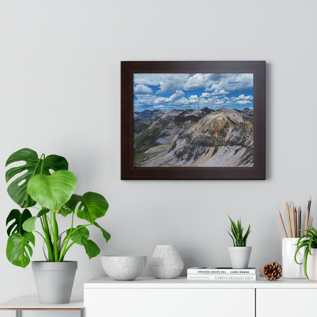 Imogene Pass From the Air - Framed Print - Visiting This World