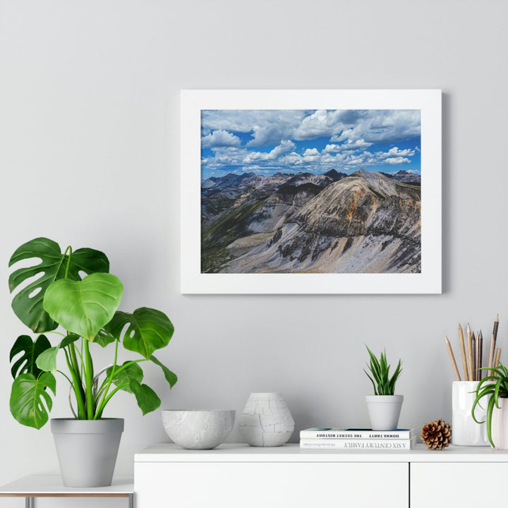 Imogene Pass From the Air - Framed Print - Visiting This World