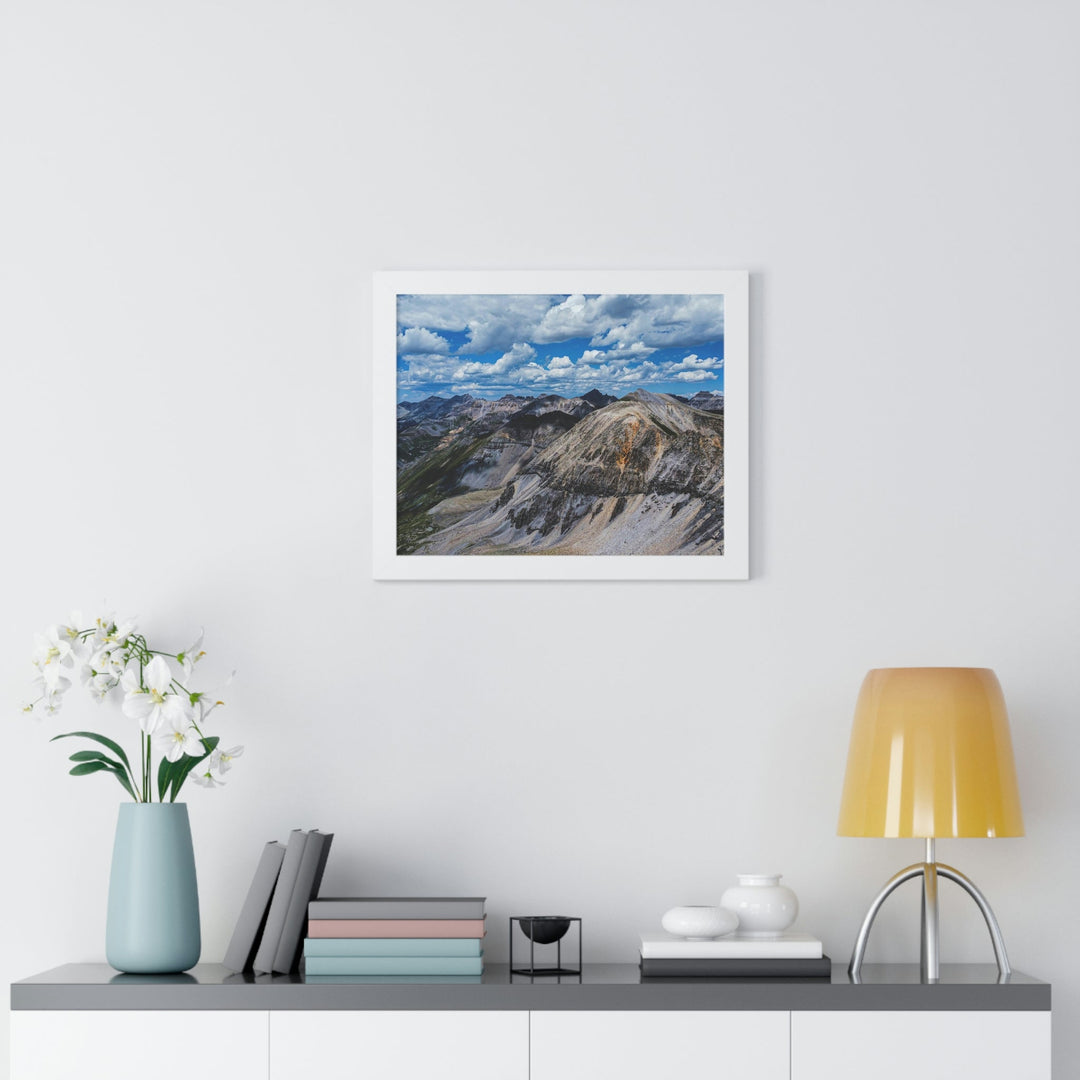 Imogene Pass From the Air - Framed Print - Visiting This World