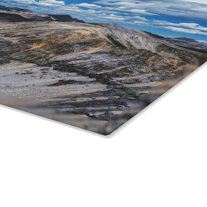 Imogene Pass From the Air - Glass Cutting Board - Visiting This World