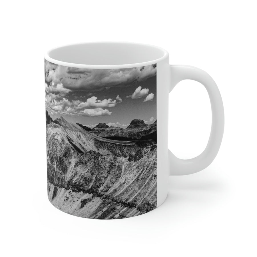 Imogene Pass From the Air in Black and White - Ceramic Mug 11oz - Visiting This World