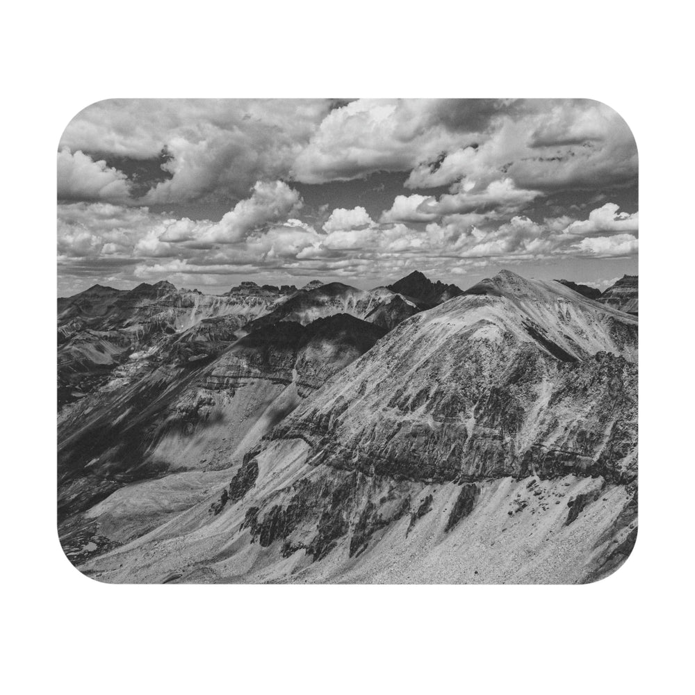 Imogene Pass From the Air in Black and White - Mouse Pad (Rectangle) - Visiting This World