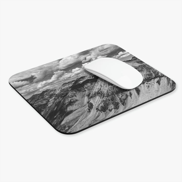 Imogene Pass From the Air in Black and White - Mouse Pad (Rectangle) - Visiting This World