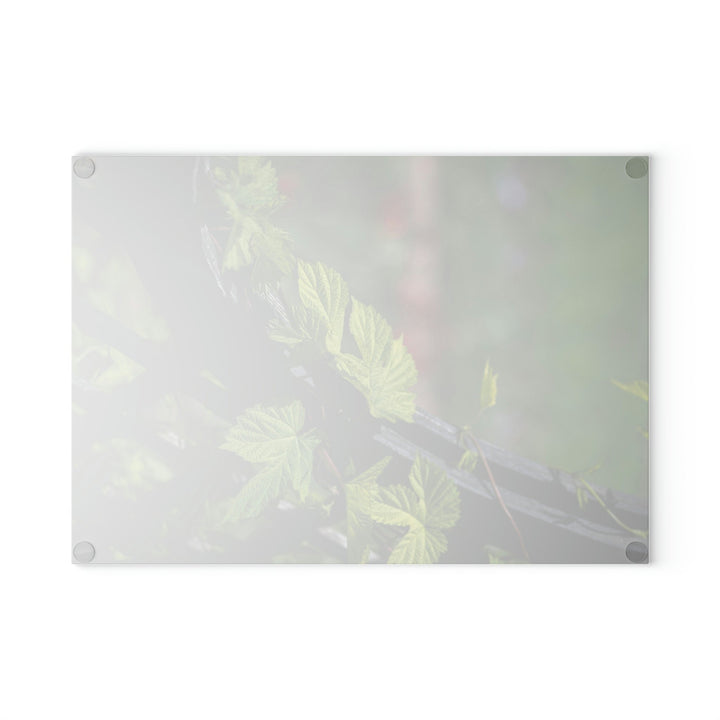 Ivy-Covered Fence - Glass Cutting Board - Visiting This World