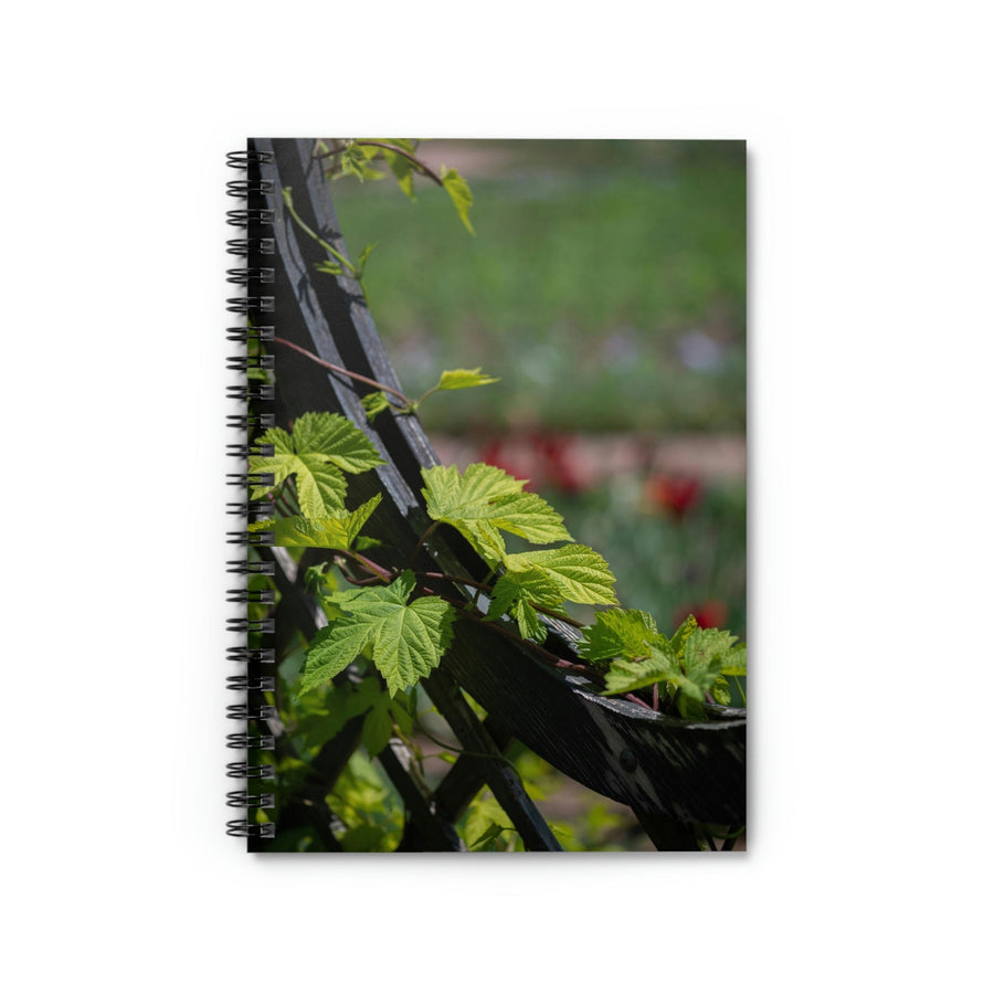 Ivy-Covered Fence - Spiral Ruled Line Notebook - Visiting This World