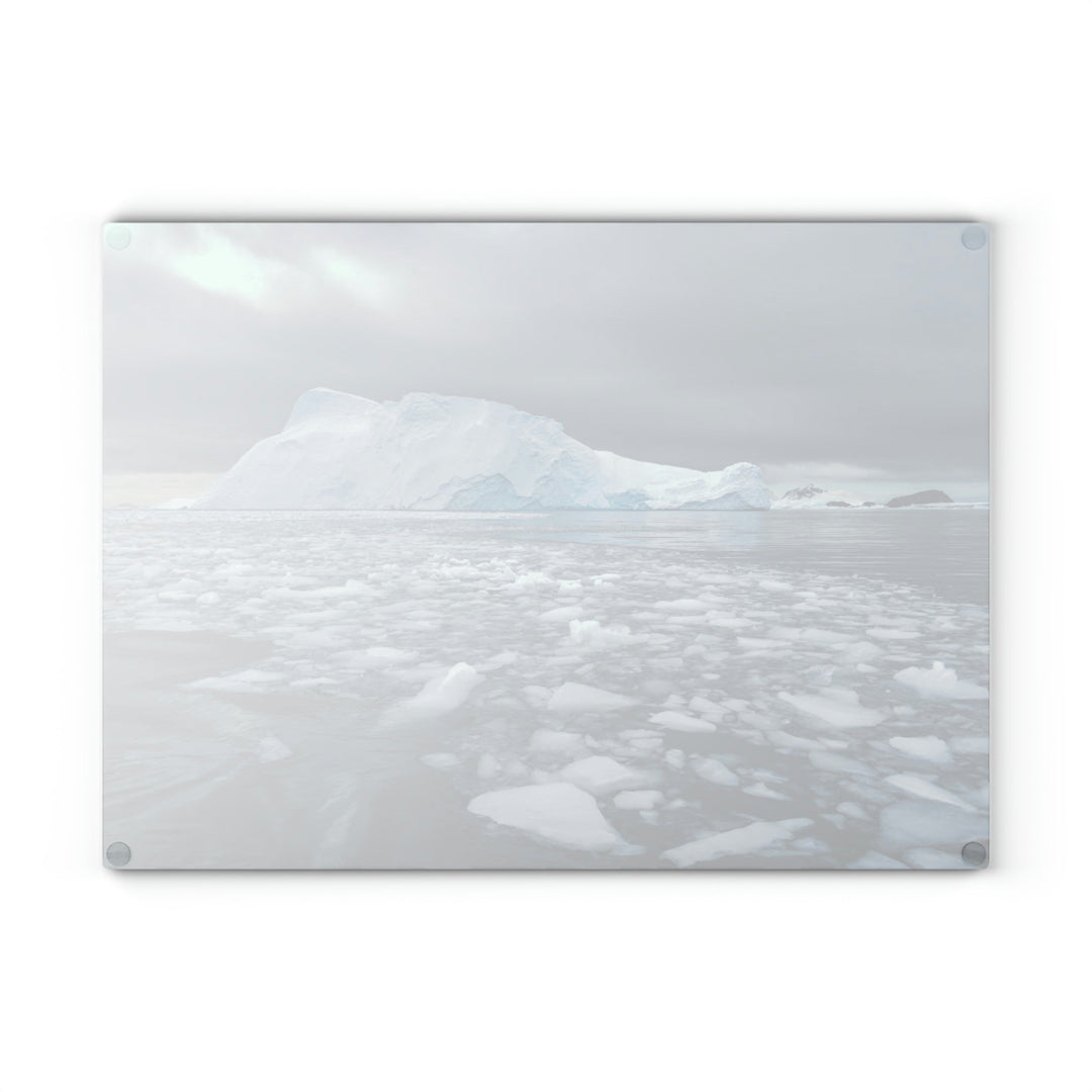 Lane of Ice - Glass Cutting Board - Visiting This World