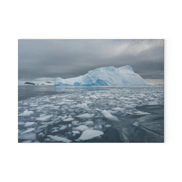 Lane of Ice - Glass Cutting Board - Visiting This World