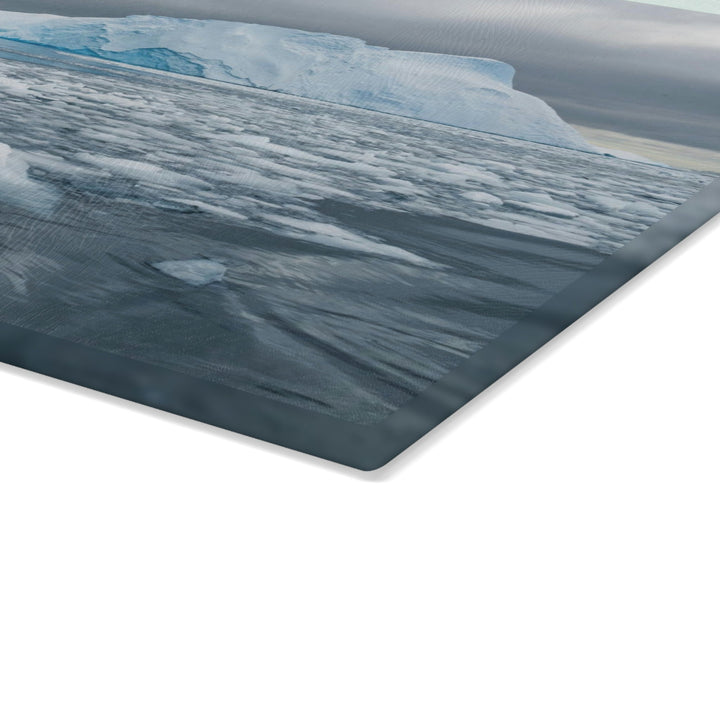 Lane of Ice - Glass Cutting Board - Visiting This World