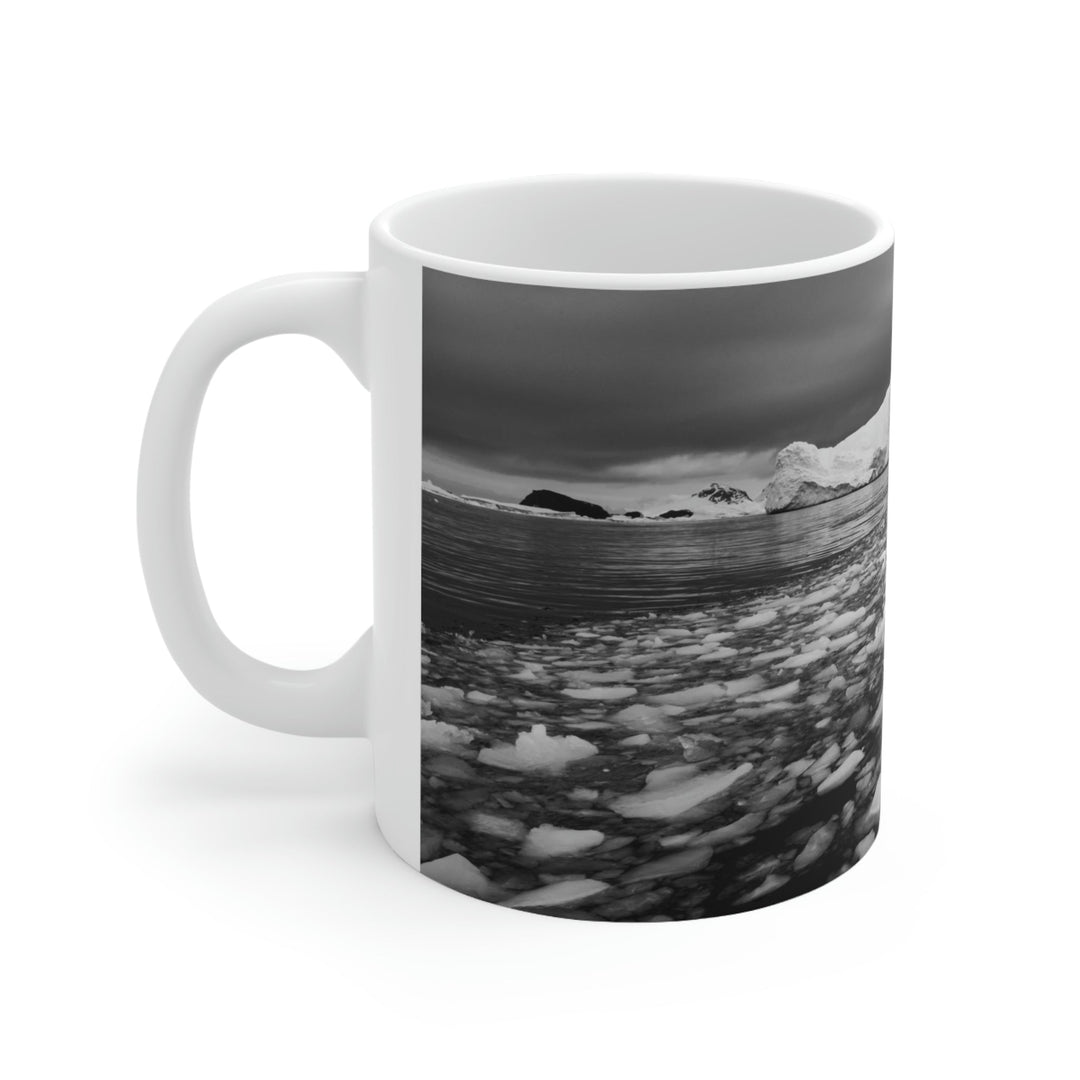 Lane of Ice In Black and White - Ceramic Mug 11oz - Visiting This World