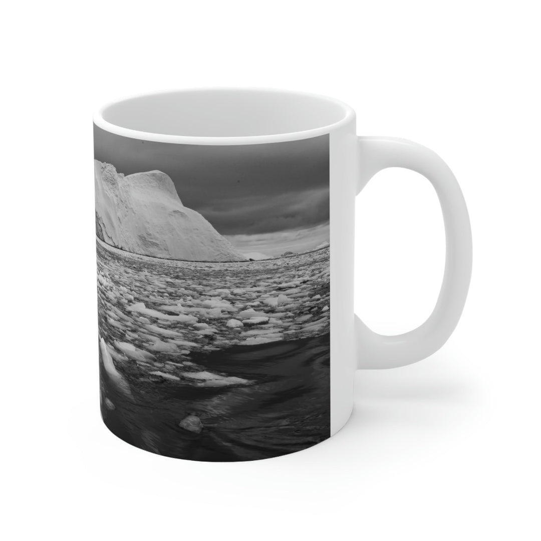 Lane of Ice In Black and White - Ceramic Mug 11oz - Visiting This World