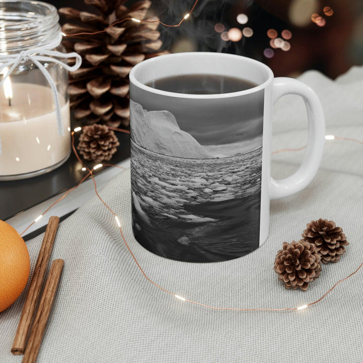 Lane of Ice In Black and White - Ceramic Mug 11oz - Visiting This World