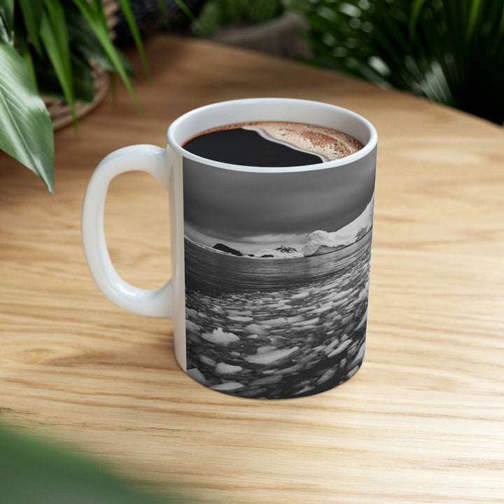 Lane of Ice In Black and White - Ceramic Mug 11oz - Visiting This World