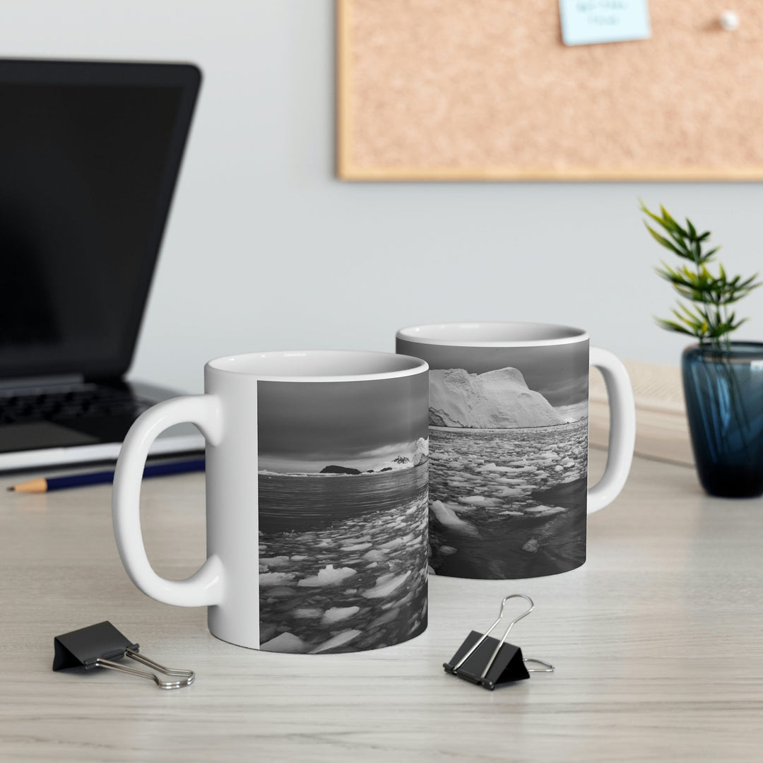 Lane of Ice In Black and White - Ceramic Mug 11oz - Visiting This World