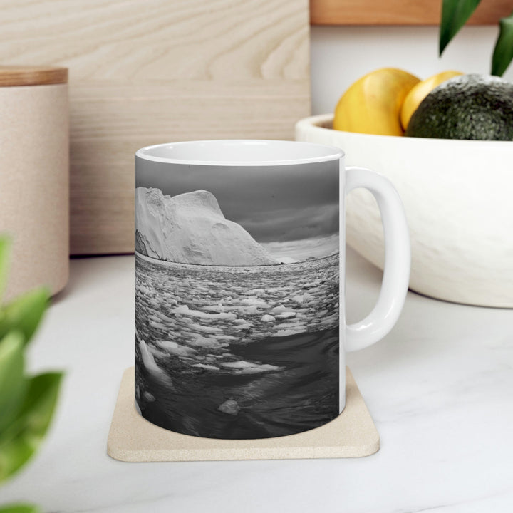 Lane of Ice In Black and White - Ceramic Mug 11oz - Visiting This World