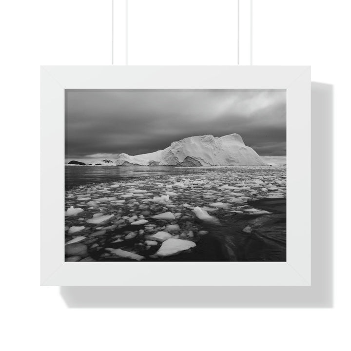 Lane of Ice In Black and White - Framed Print - Visiting This World