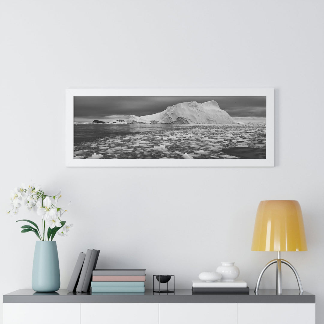 Lane of Ice In Black and White - Framed Print - Visiting This World