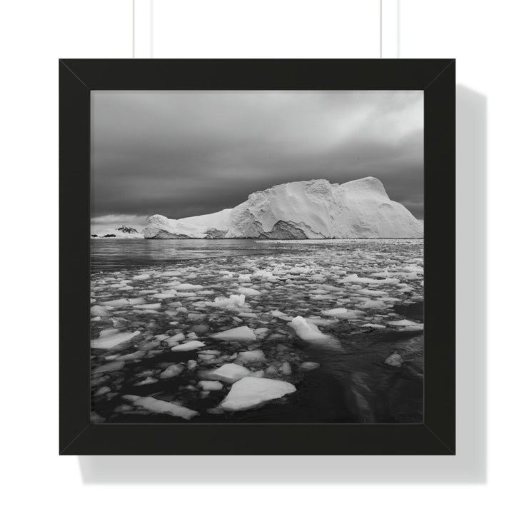 Lane of Ice In Black and White - Framed Print - Visiting This World