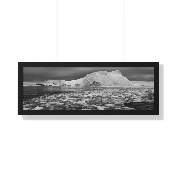 Lane of Ice In Black and White - Framed Print - Visiting This World