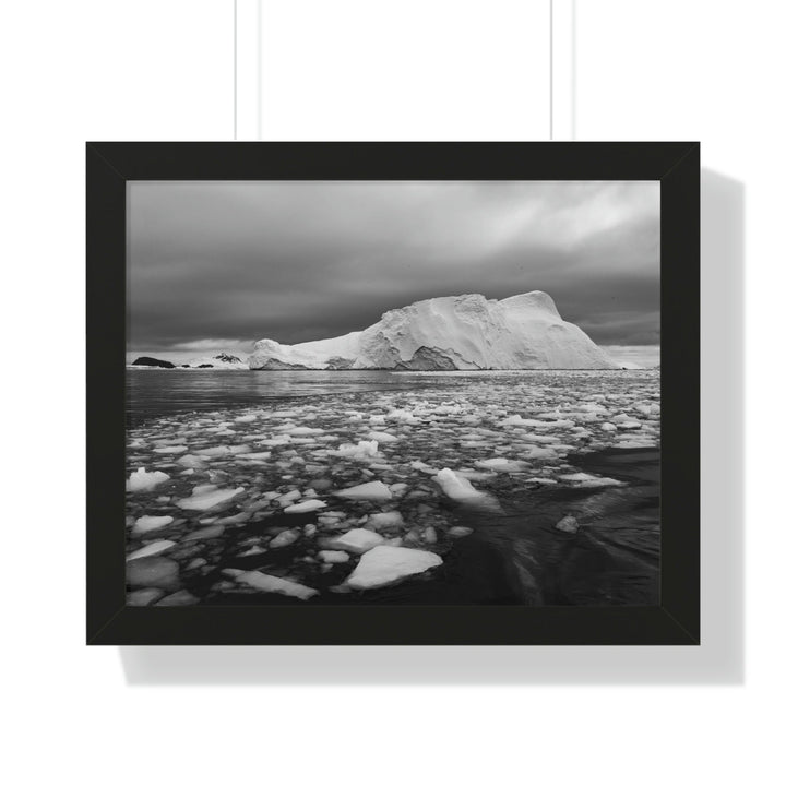 Lane of Ice In Black and White - Framed Print - Visiting This World