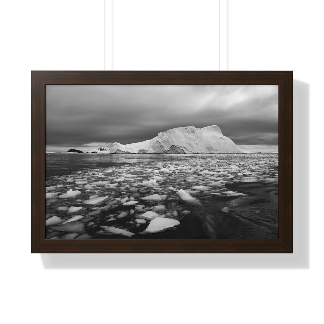 Lane of Ice In Black and White - Framed Print - Visiting This World