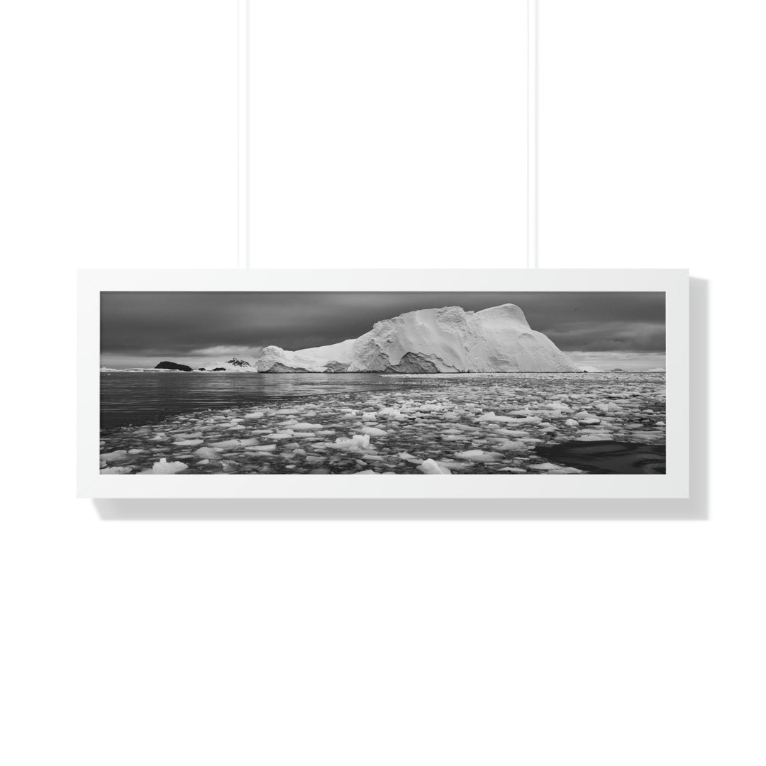 Lane of Ice In Black and White - Framed Print - Visiting This World