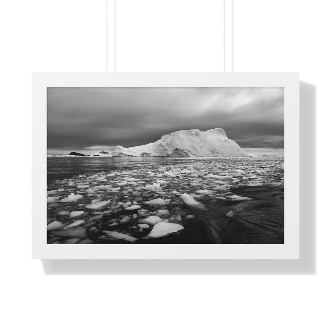 Lane of Ice In Black and White - Framed Print - Visiting This World