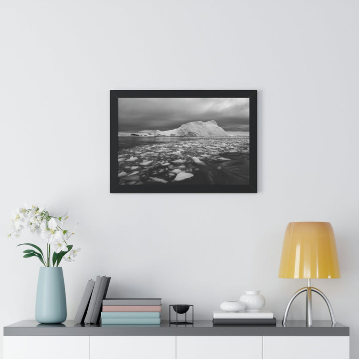 Lane of Ice In Black and White - Framed Print - Visiting This World