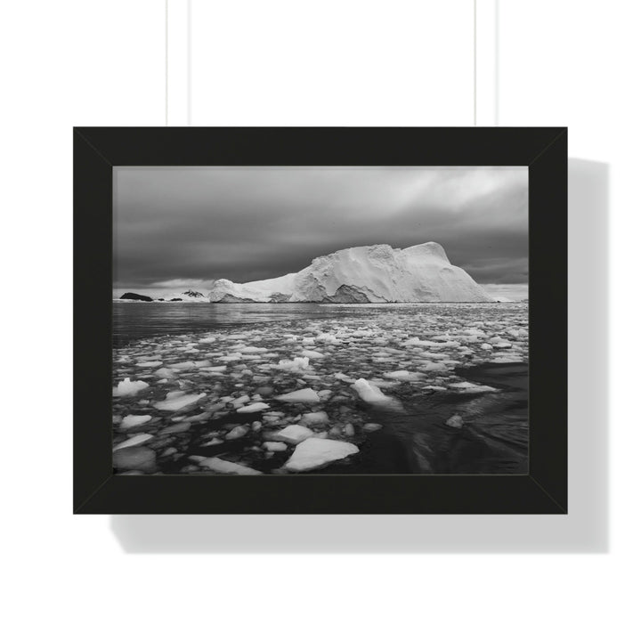 Lane of Ice In Black and White - Framed Print - Visiting This World