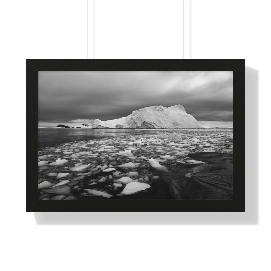 Lane of Ice In Black and White - Framed Print - Visiting This World