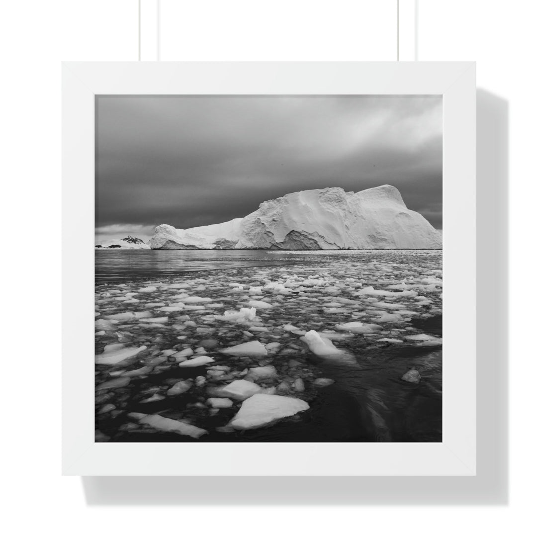 Lane of Ice In Black and White - Framed Print - Visiting This World