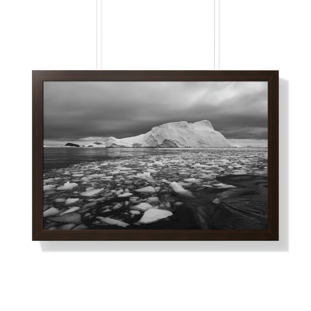 Lane of Ice In Black and White - Framed Print - Visiting This World