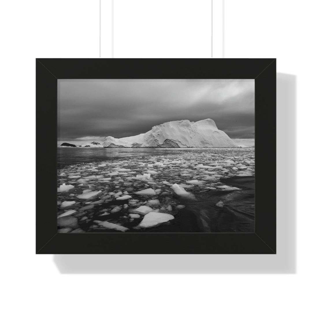 Lane of Ice In Black and White - Framed Print - Visiting This World