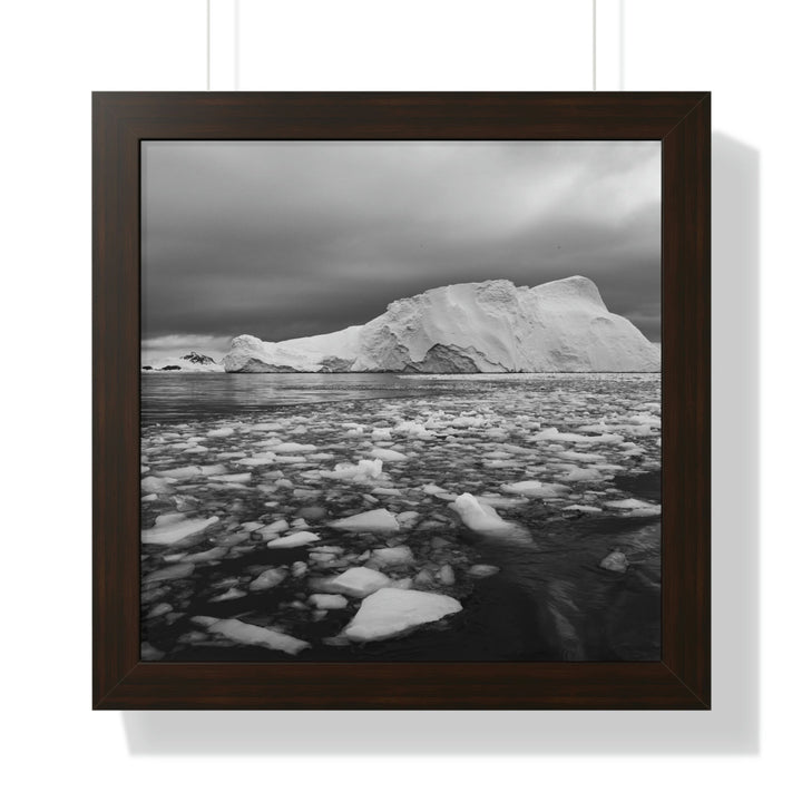 Lane of Ice In Black and White - Framed Print - Visiting This World