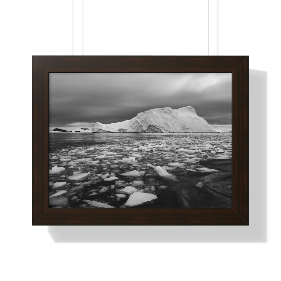 Lane of Ice In Black and White - Framed Print - Visiting This World