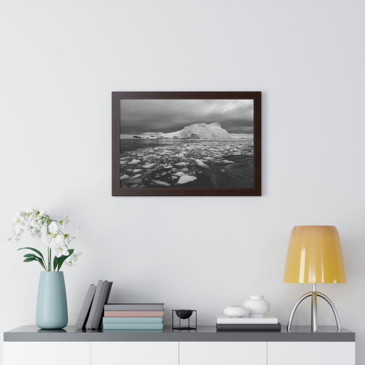 Lane of Ice In Black and White - Framed Print - Visiting This World