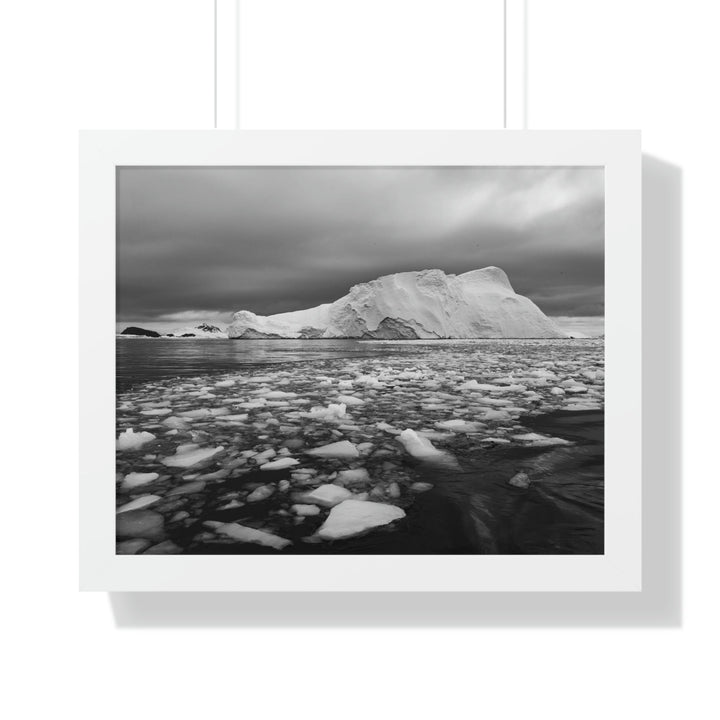 Lane of Ice In Black and White - Framed Print - Visiting This World