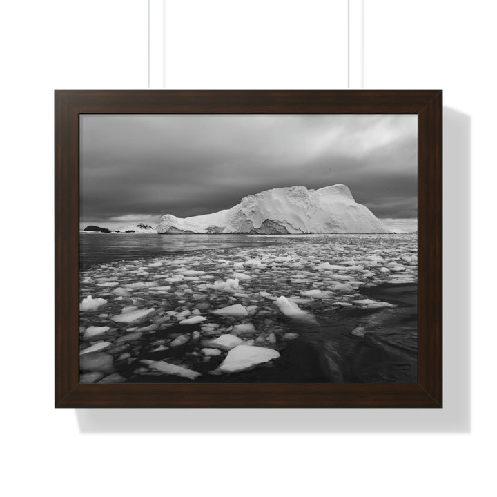 Lane of Ice In Black and White - Framed Print - Visiting This World