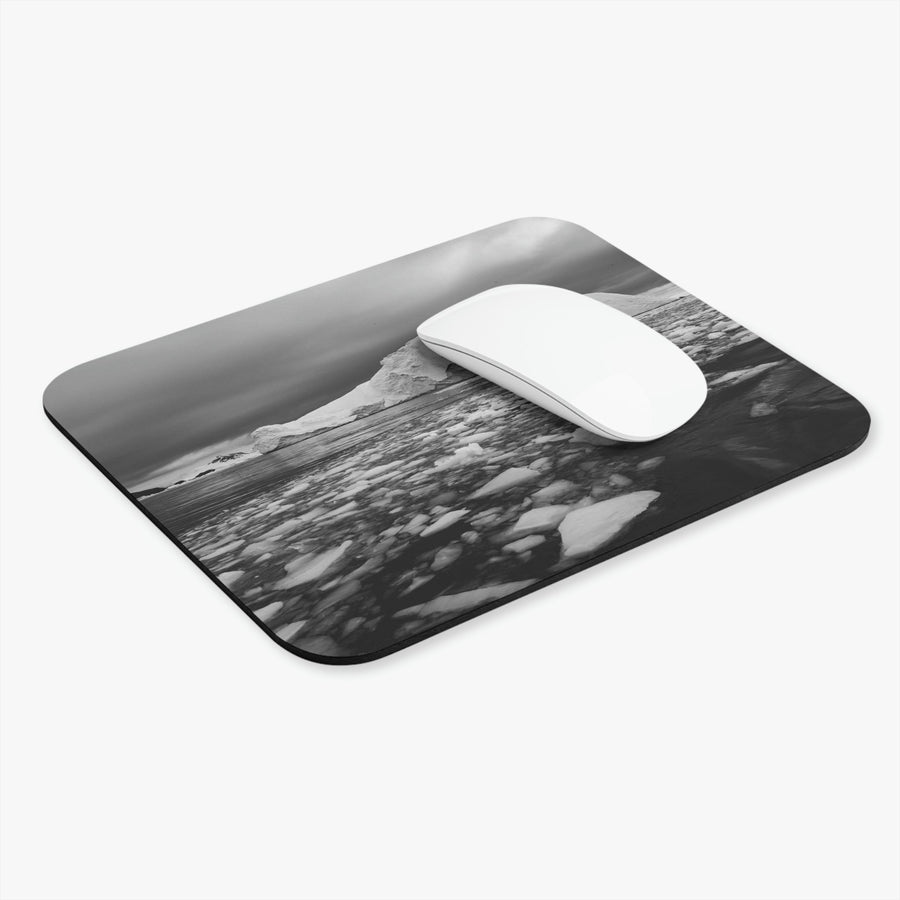 Lane of Ice In Black and White - Mouse Pad (Rectangle) - Visiting This World