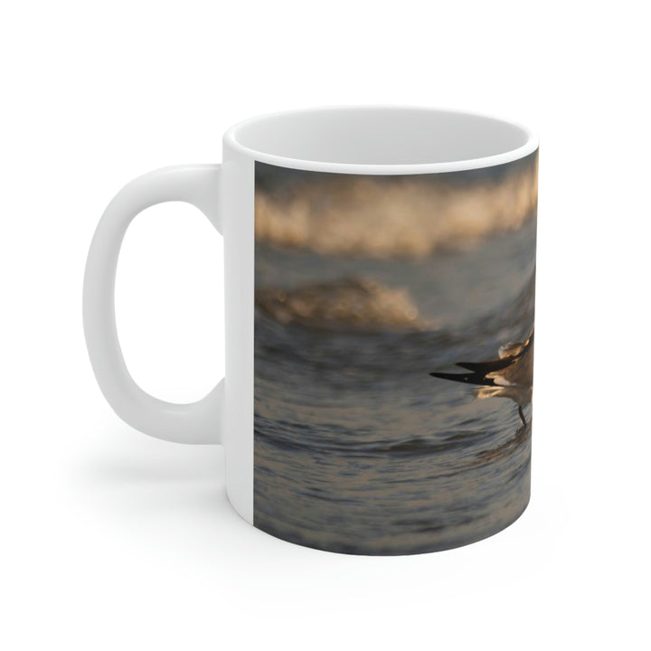 Laughing Gull in the Surf - Ceramic Mug 11oz - Visiting This World